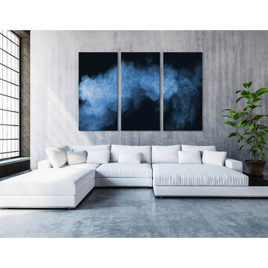 Blue Smoke Abstract №04351 Ready to Hang Canvas Print - Zellart Canvas Prints ALL_Products