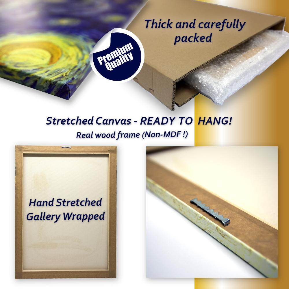 Blue, Yellow And White Anomaly Abstract №04403 Ready to Hang Canvas Print - Zellart Canvas Prints ALL_Products