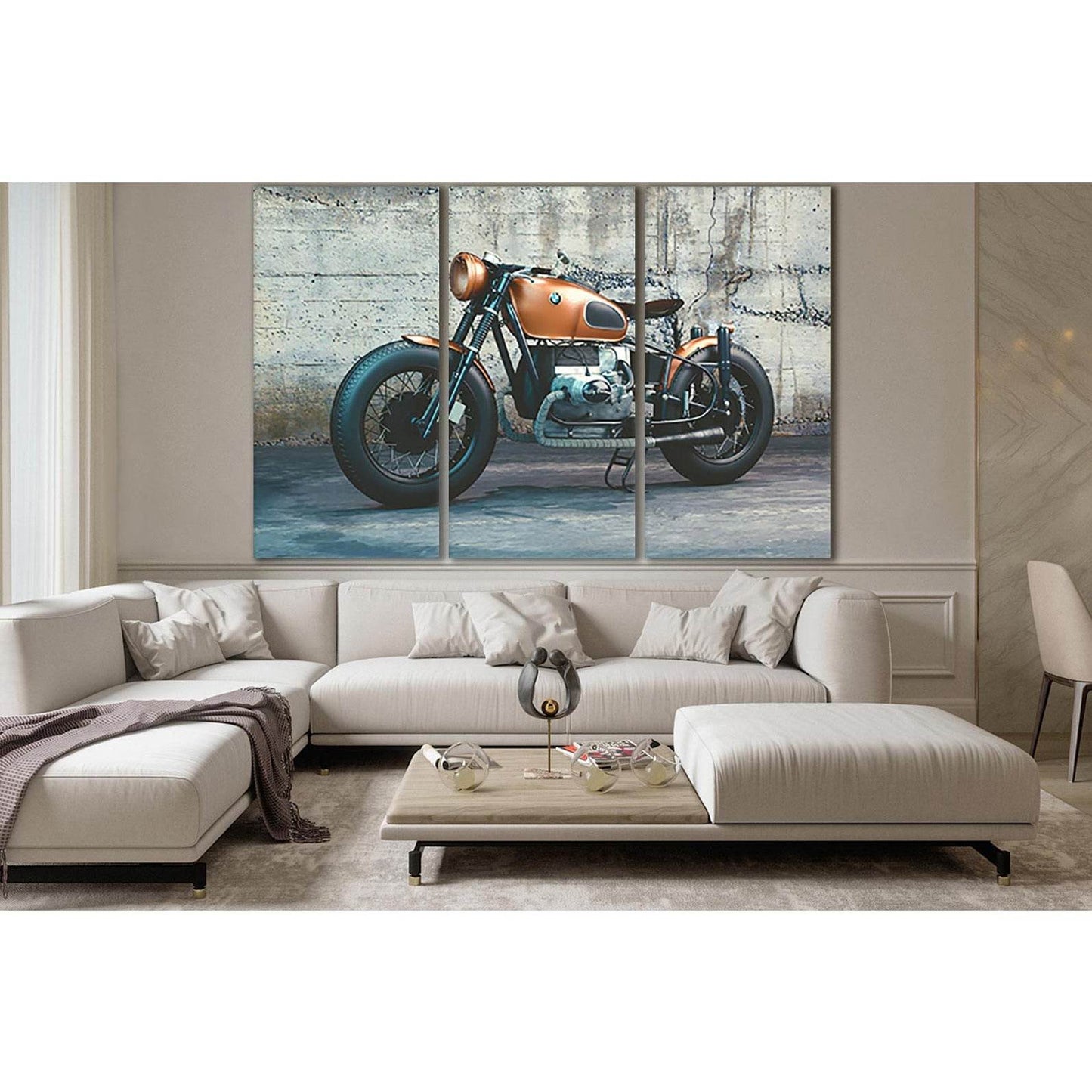 BMW Motorcycle №SL788 Ready to Hang Canvas Print - Zellart Canvas Prints 0new, ALL_Products, Engine, Engines Wall Art