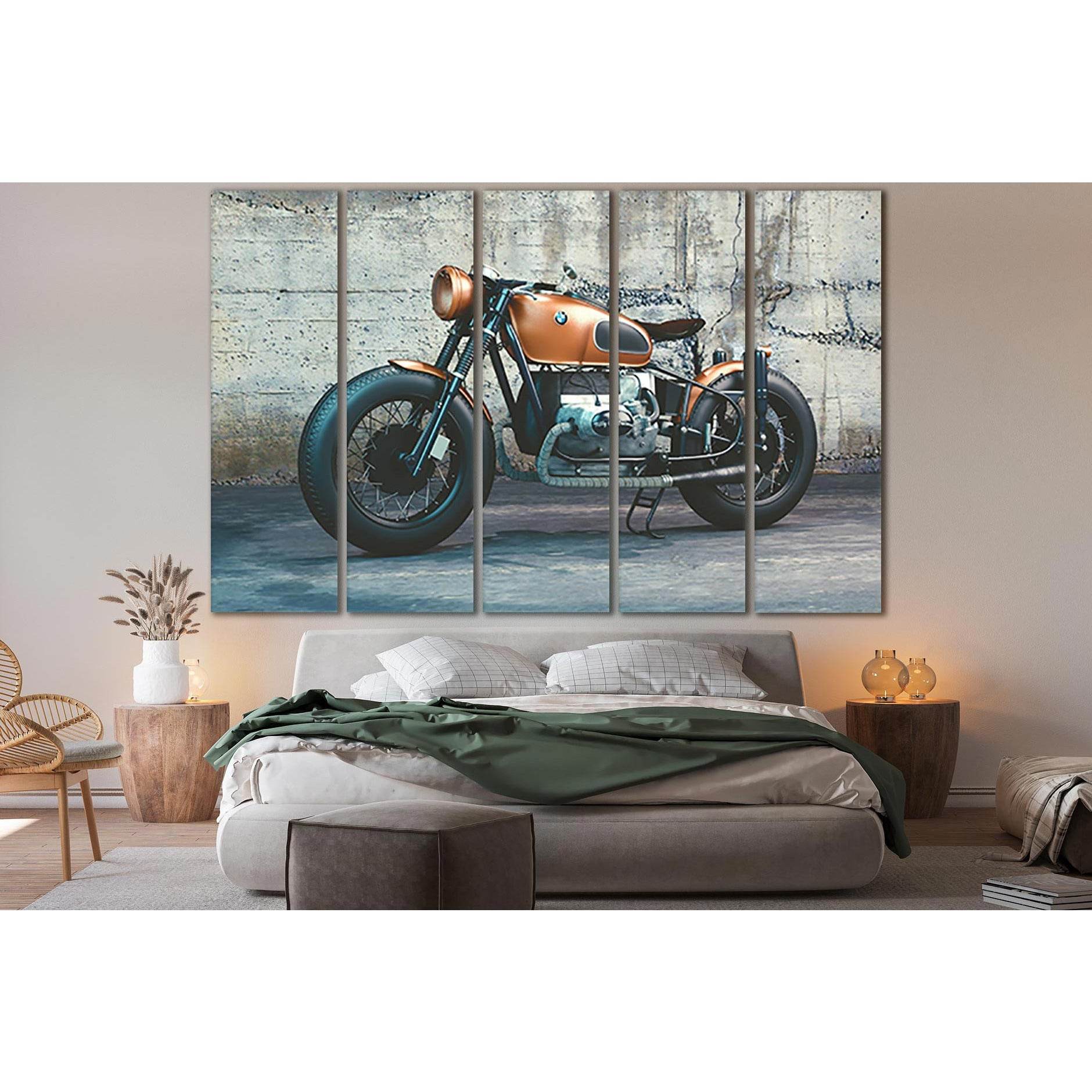 BMW Motorcycle №SL788 Ready to Hang Canvas Print - Zellart Canvas Prints 0new, ALL_Products, Engine, Engines Wall Art