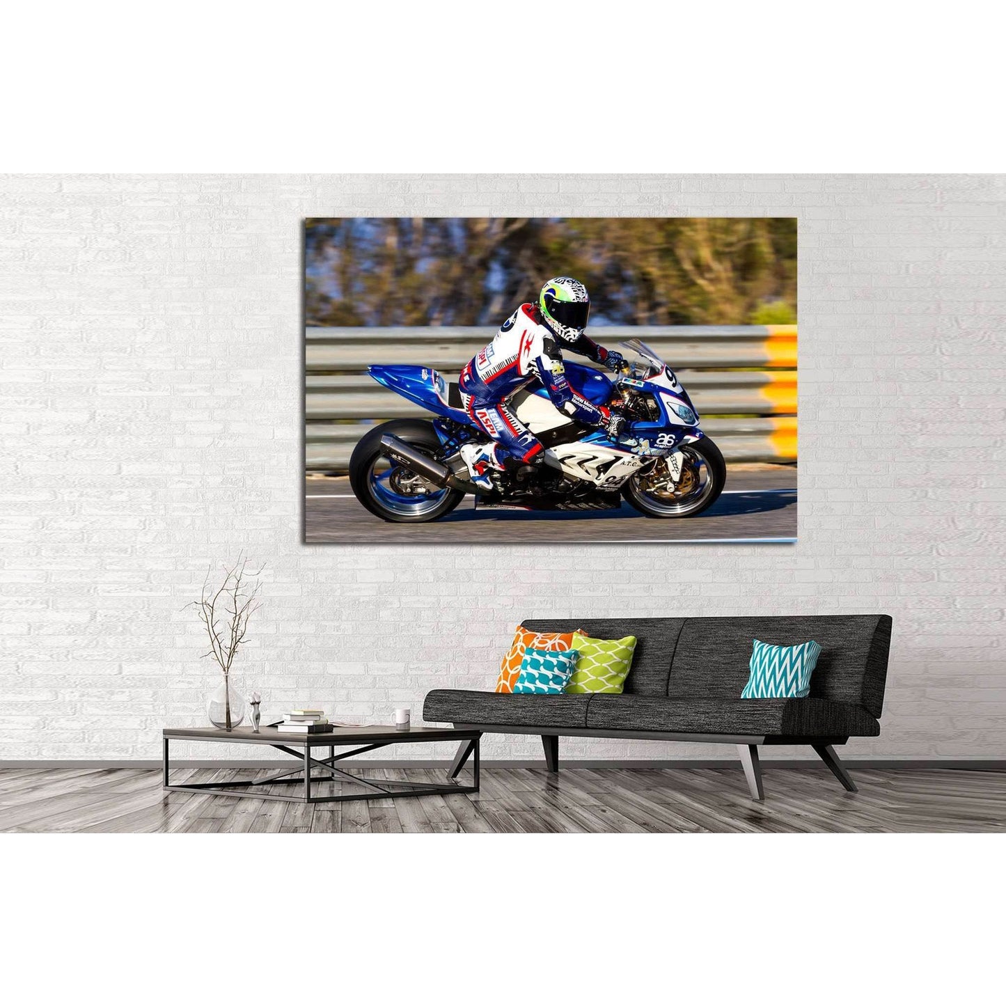 BMW S1000RR №160 Ready to Hang Canvas Print - Zellart Canvas Prints 000Negative, ALL_Products, wd-160