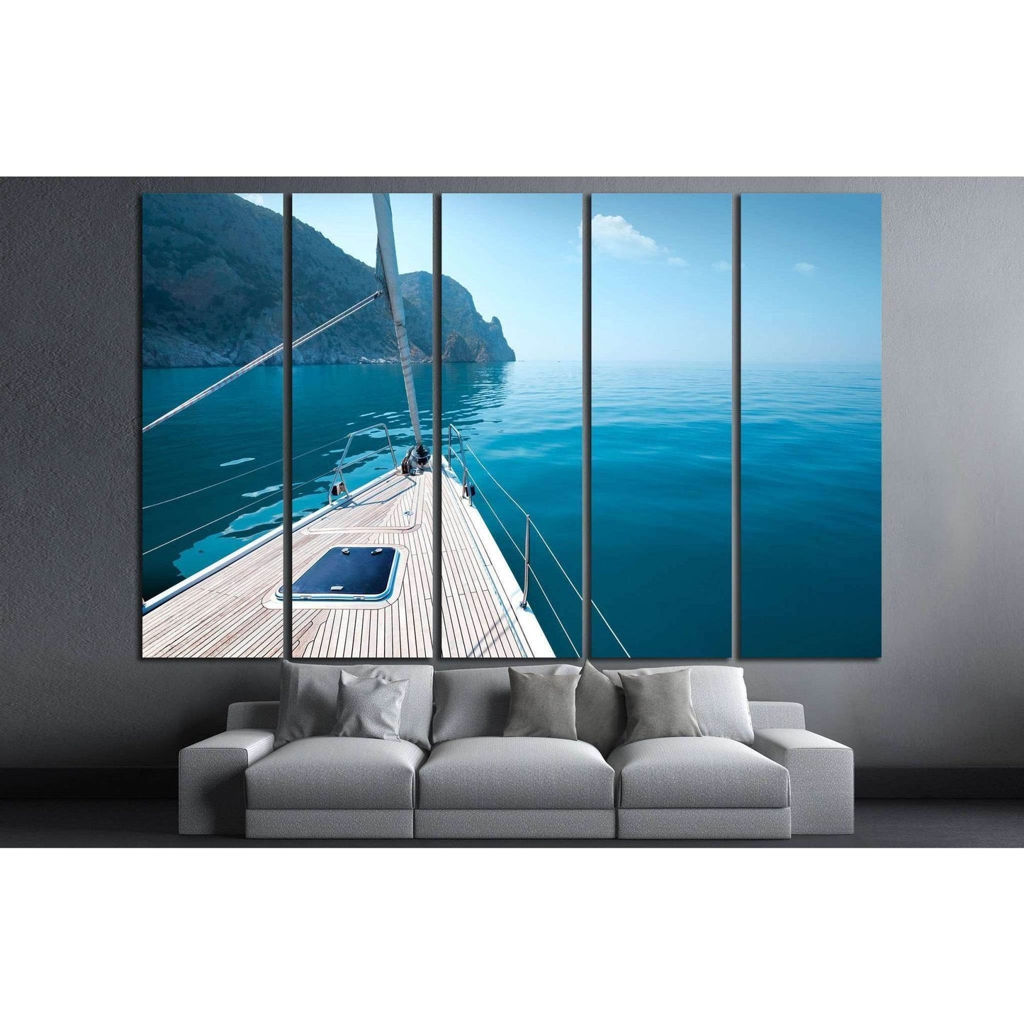 boat floats near the shore №1407 Ready to Hang Canvas PrintCanvas art arrives ready to hang, with hanging accessories included and no additional framing required. Every canvas print is hand-crafted, made on-demand at our workshop and expertly stretched ar