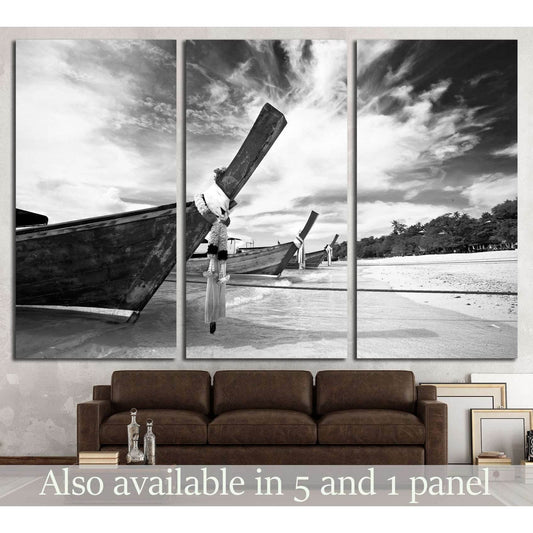 Boat in the tropical sea. Phi Phi island. Thailand №2668 Ready to Hang Canvas PrintCanvas art arrives ready to hang, with hanging accessories included and no additional framing required. Every canvas print is hand-crafted, made on-demand at our workshop a