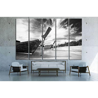 Boat in the tropical sea. Phi Phi island. Thailand №2668 Ready to Hang Canvas Print - Zellart Canvas Prints ALL_Products, s-2668