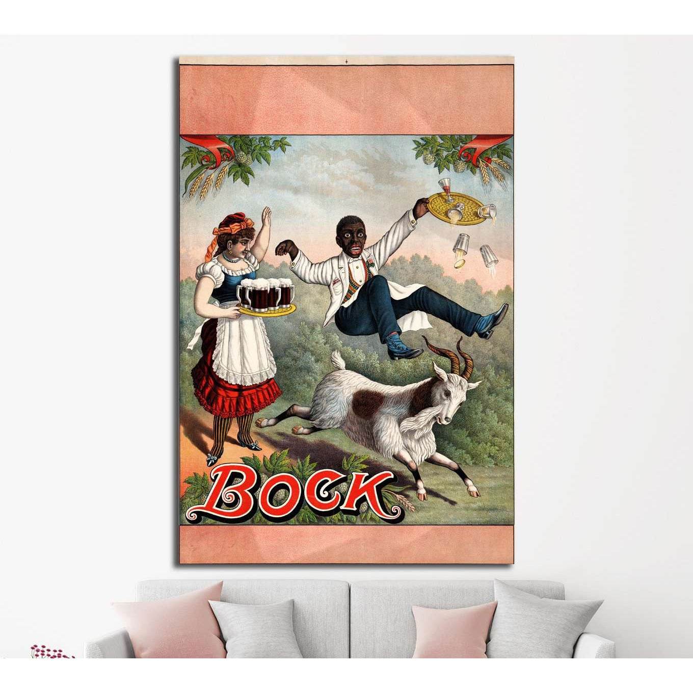Bock stock beer №3487 Ready to Hang Canvas Print - Zellart Canvas Prints ALL_Products, Beer, s-3487