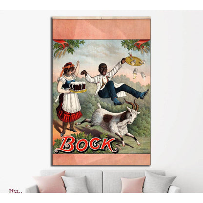 Bock stock beer №3487 Ready to Hang Canvas Print - Zellart Canvas Prints ALL_Products, Beer, s-3487