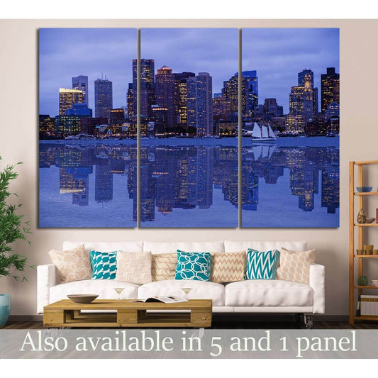 Boston Cityscape №130 Ready to Hang Canvas Print - Zellart Canvas Prints ALL_Products, wd-130