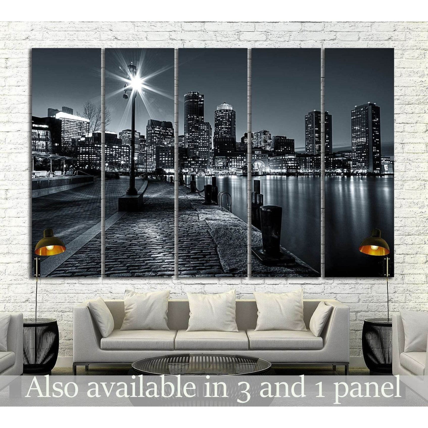 Boston Cityscape №131 Ready to Hang Canvas Print - Zellart Canvas Prints ALL_Products, wd-131