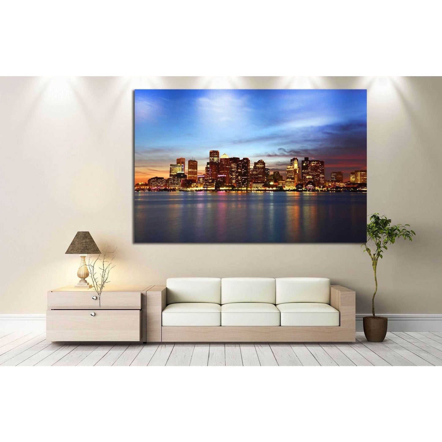 Boston Cityscape №127 Ready to Hang Canvas PrintCanvas art arrives ready to hang, with hanging accessories included and no additional framing required. Every canvas print is hand-crafted, made on-demand at our workshop and expertly stretched around 100% N