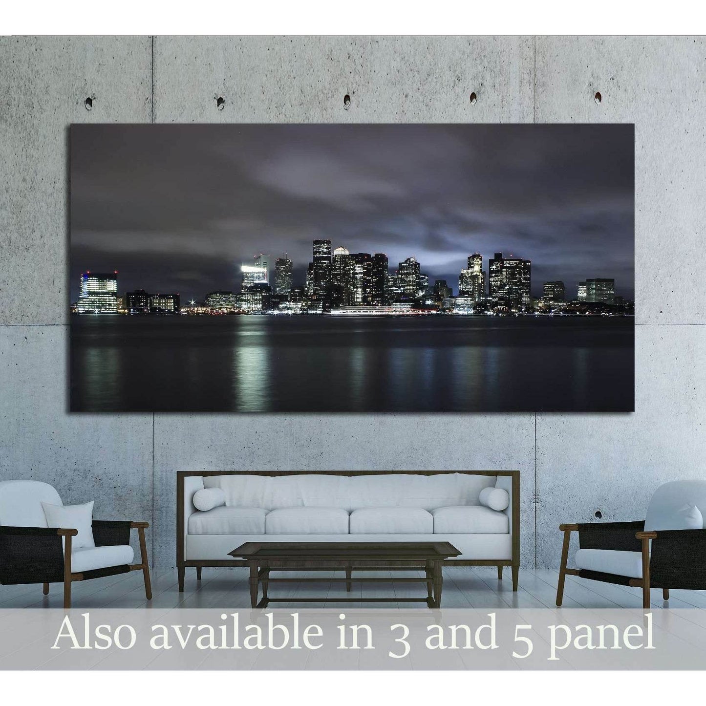 Boston nights №1769 Ready to Hang Canvas Print - Zellart Canvas Prints ALL_Products, s-1769