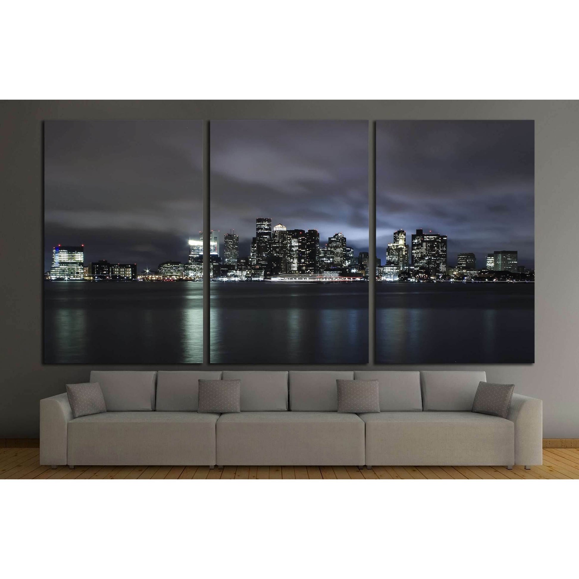 Boston nights №1769 Ready to Hang Canvas Print - Zellart Canvas Prints ALL_Products, s-1769