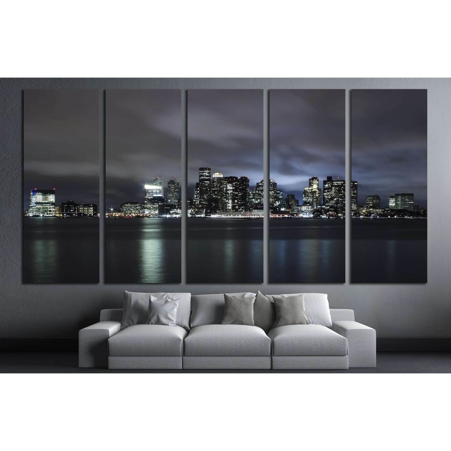Boston nights №1769 Ready to Hang Canvas Print - Zellart Canvas Prints ALL_Products, s-1769