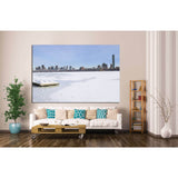 boston skyline in the winter №1127 Ready to Hang Canvas Print