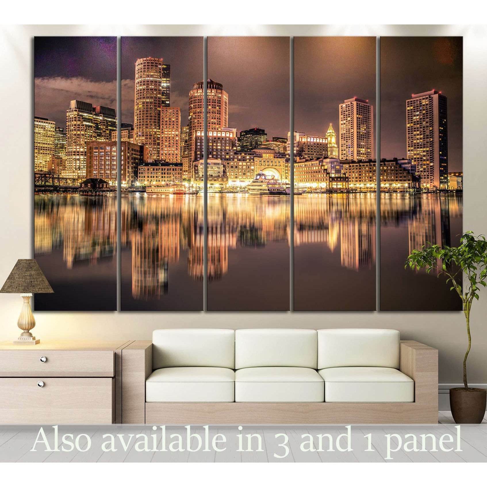 Boston Skyline №126 Ready to Hang Canvas PrintCanvas art arrives ready to hang, with hanging accessories included and no additional framing required. Every canvas print is hand-crafted, made on-demand at our workshop and expertly stretched around 100% Nor