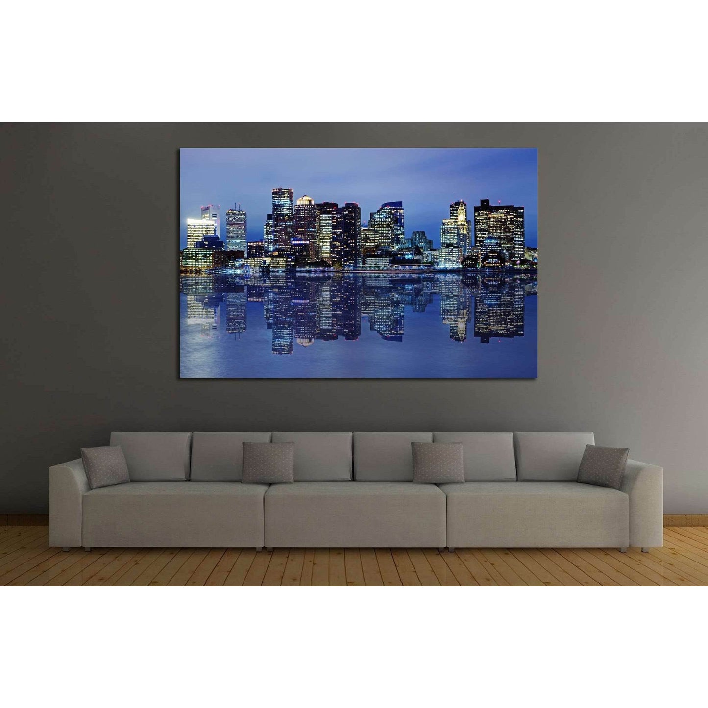 Boston Skyline №129 Ready to Hang Canvas PrintCanvas art arrives ready to hang, with hanging accessories included and no additional framing required. Every canvas print is hand-crafted, made on-demand at our workshop and expertly stretched around 100% Nor