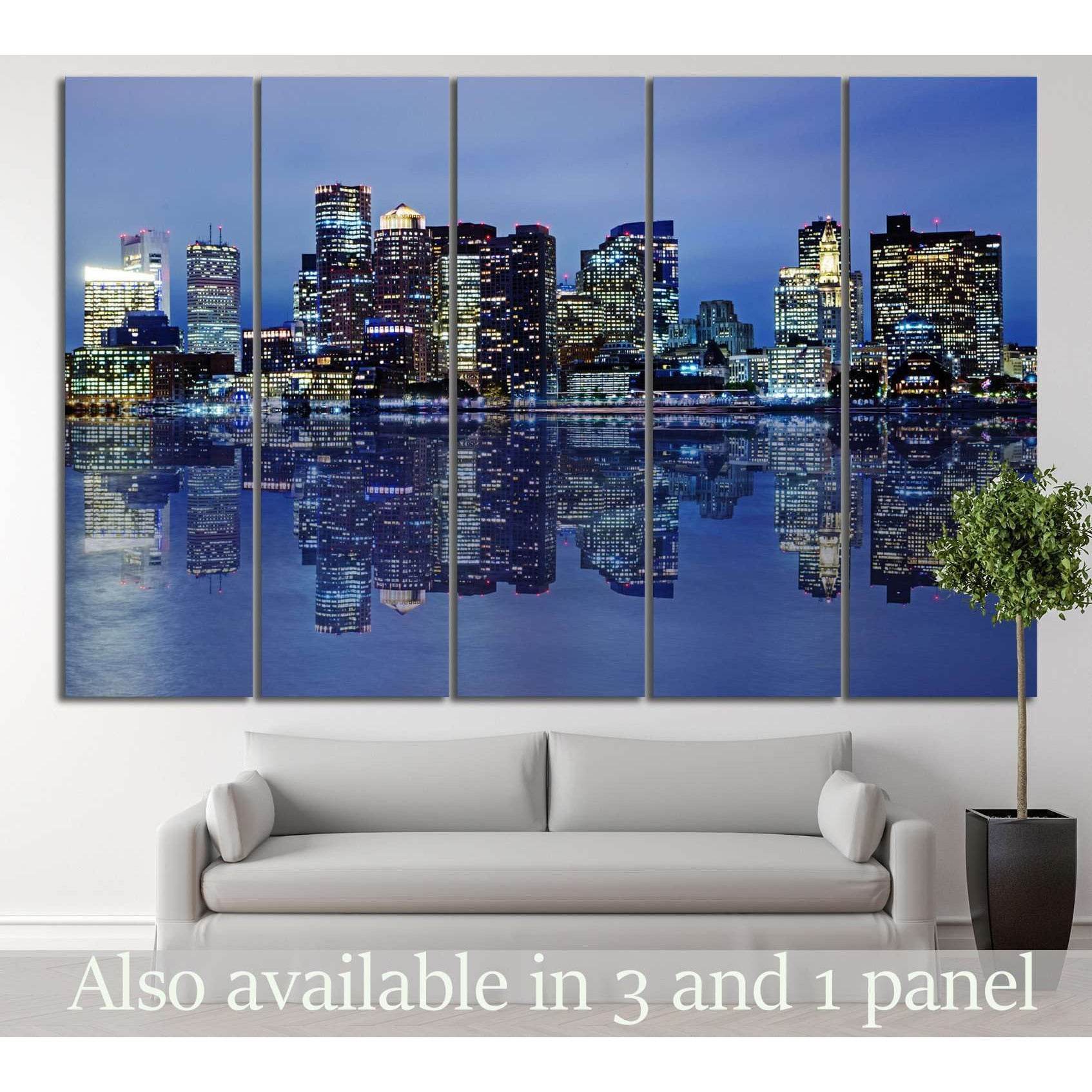 Boston Skyline №129 Ready to Hang Canvas PrintCanvas art arrives ready to hang, with hanging accessories included and no additional framing required. Every canvas print is hand-crafted, made on-demand at our workshop and expertly stretched around 100% Nor
