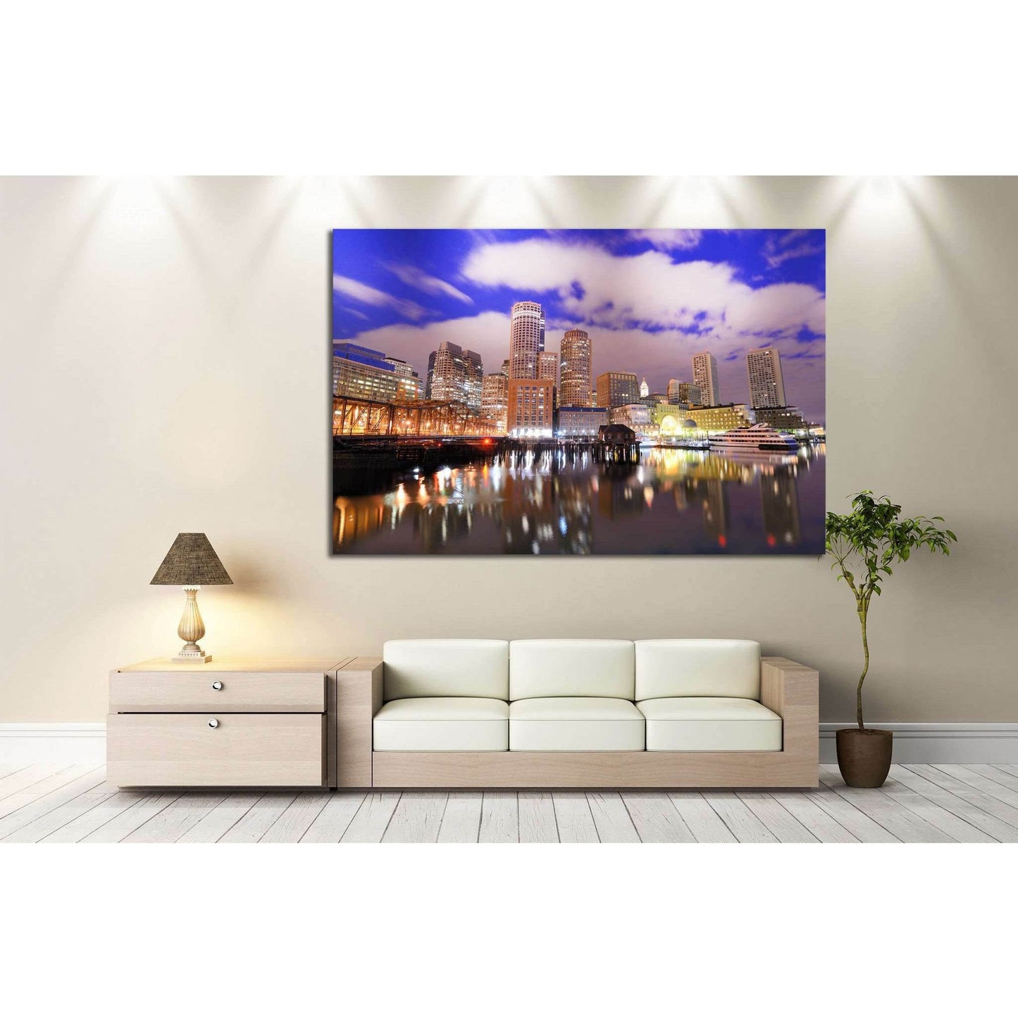 Boston Skyscraper №128 Ready to Hang Canvas Print - Zellart Canvas Prints ALL_Products, wd-128