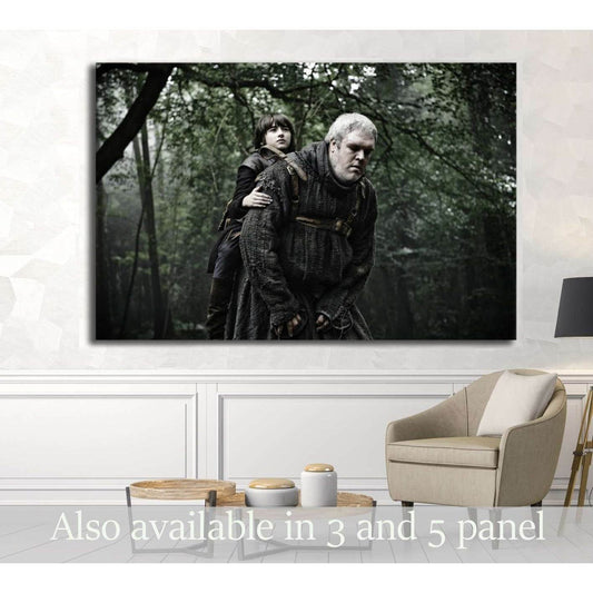 bran stark and hodor №3333 Ready to Hang Canvas Print - Zellart Canvas Prints ALL_Products, s-3333