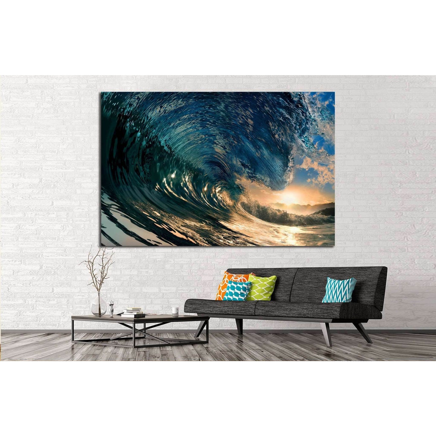 breaking ocean wave №837 Ready to Hang Canvas Print - Zellart Canvas Prints ALL_Products, s-837
