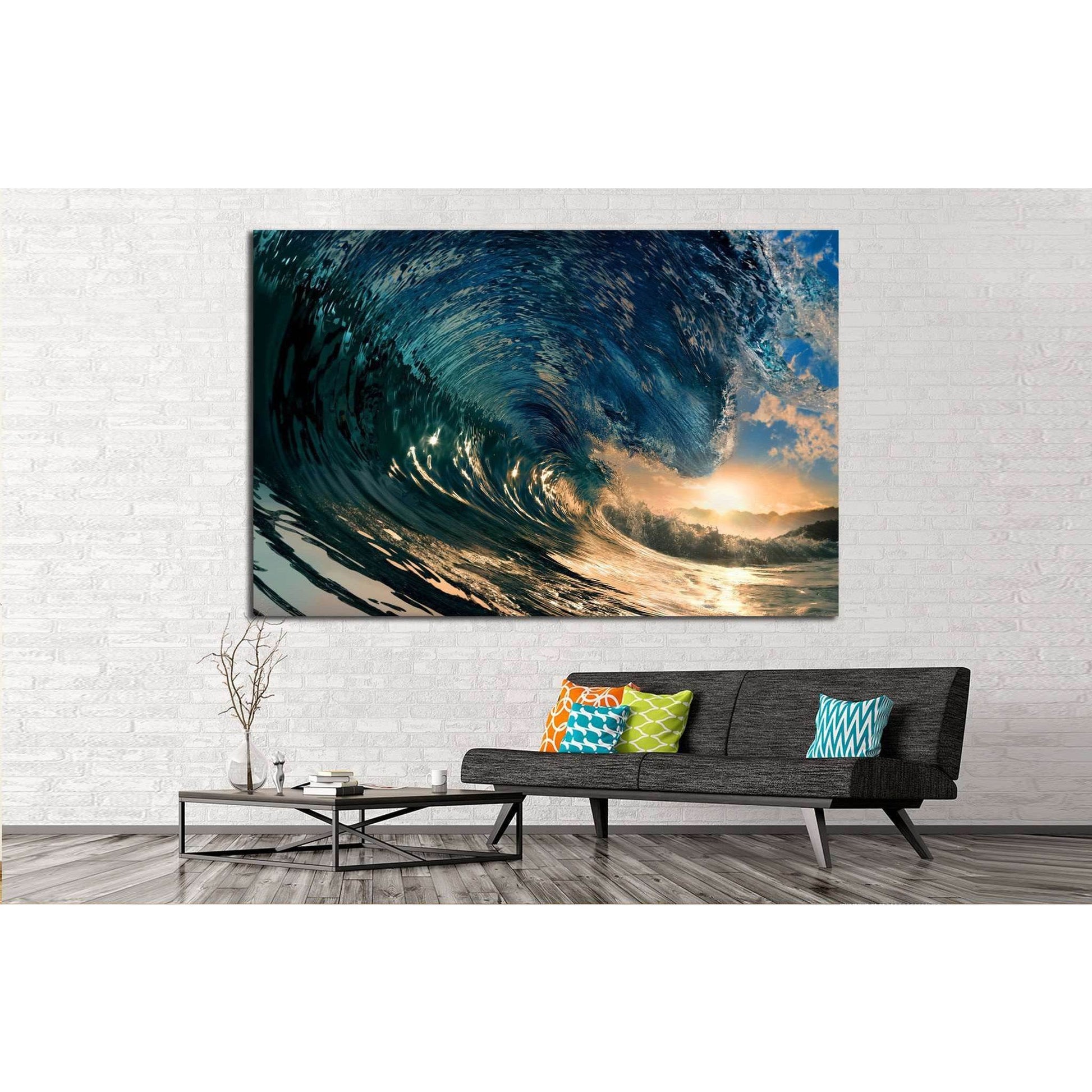 breaking ocean wave №837 Ready to Hang Canvas Print - Zellart Canvas Prints ALL_Products, s-837