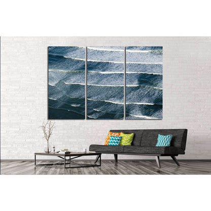 Breaking ocean waves south of Portland, Maine №2543 Ready to Hang Canvas Print - Zellart Canvas Prints ALL_Products, s-2543