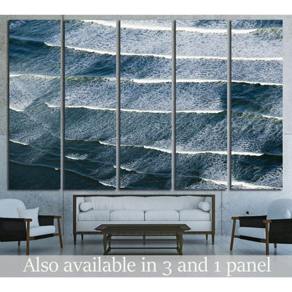 Breaking ocean waves south of Portland, Maine №2543 Ready to Hang Canvas Print - Zellart Canvas Prints ALL_Products, s-2543
