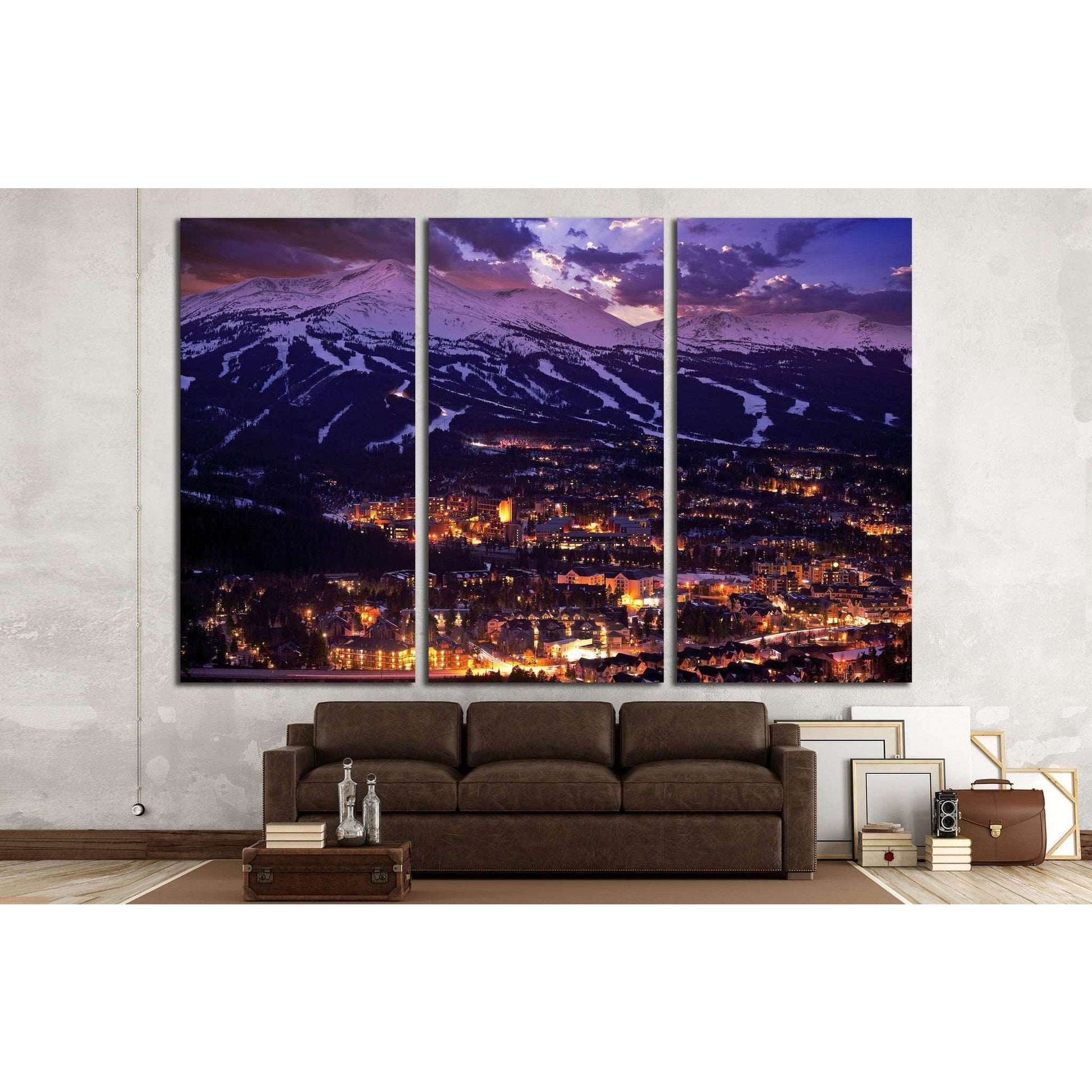 Breckenridge Winter Sunset, Breckenridge, Colorado №1627 Ready to Hang Canvas Print - Zellart Canvas Prints ALL_Products, s-1627