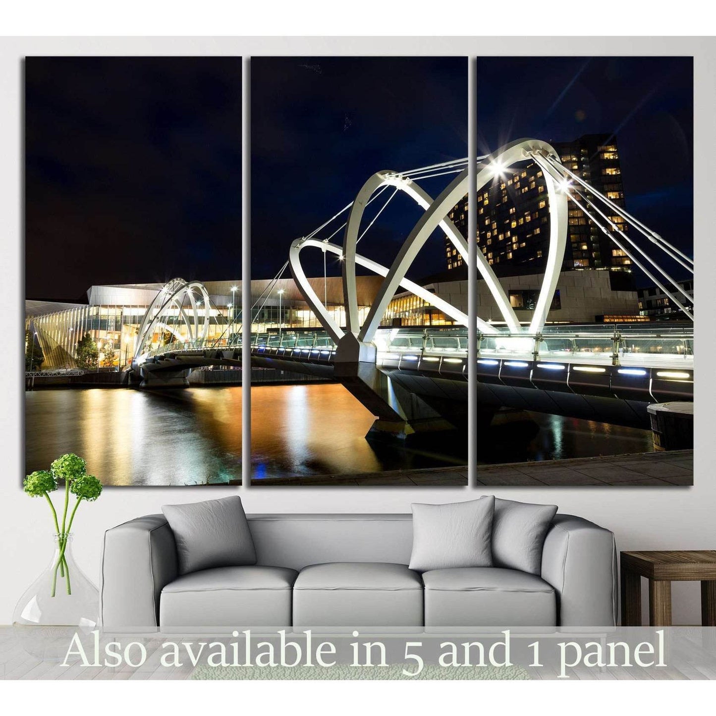 Bridge in Melbourne, Australia №818 Ready to Hang Canvas Print - Zellart Canvas Prints ALL_Products, s-818