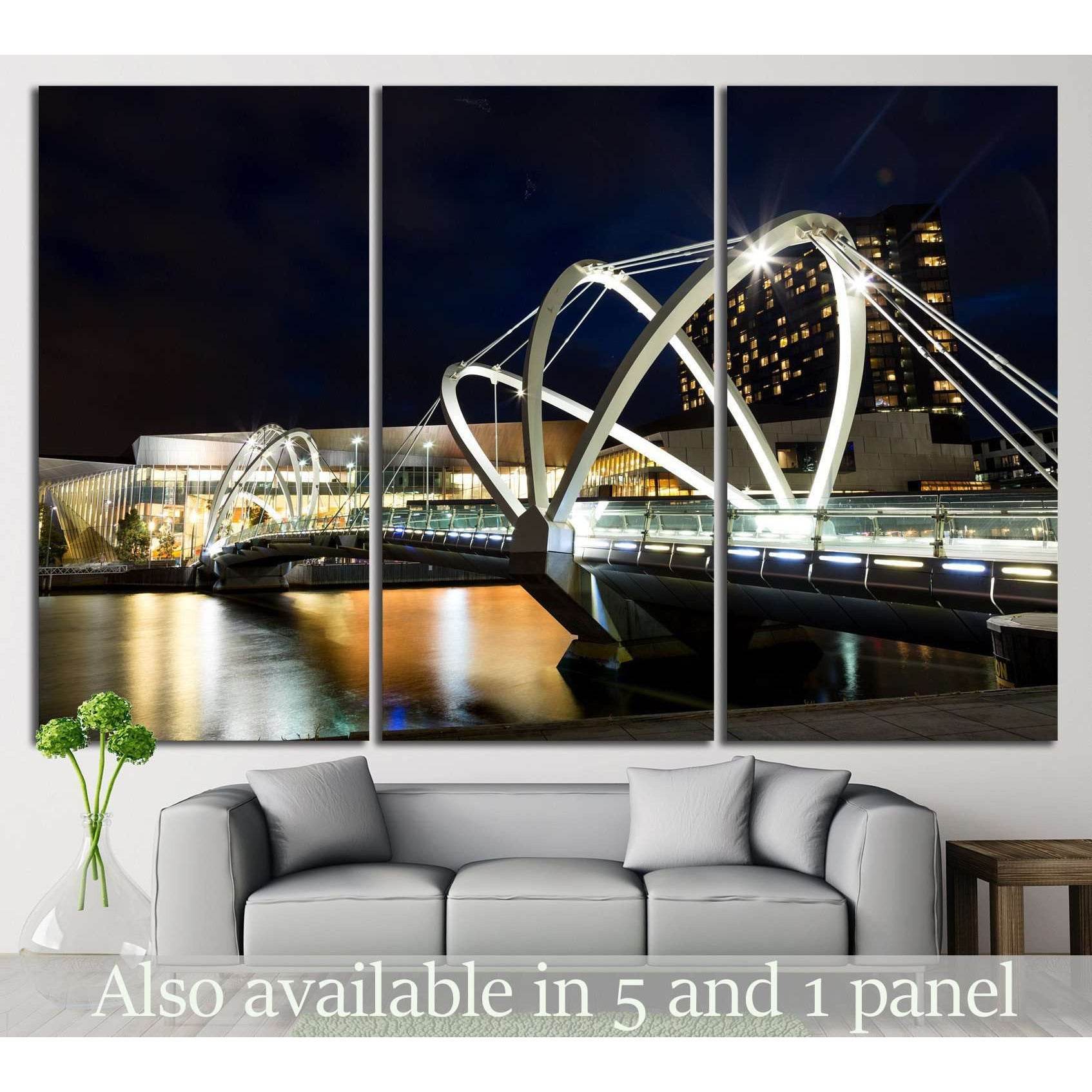 Bridge in Melbourne, Australia №818 Ready to Hang Canvas Print - Zellart Canvas Prints ALL_Products, s-818