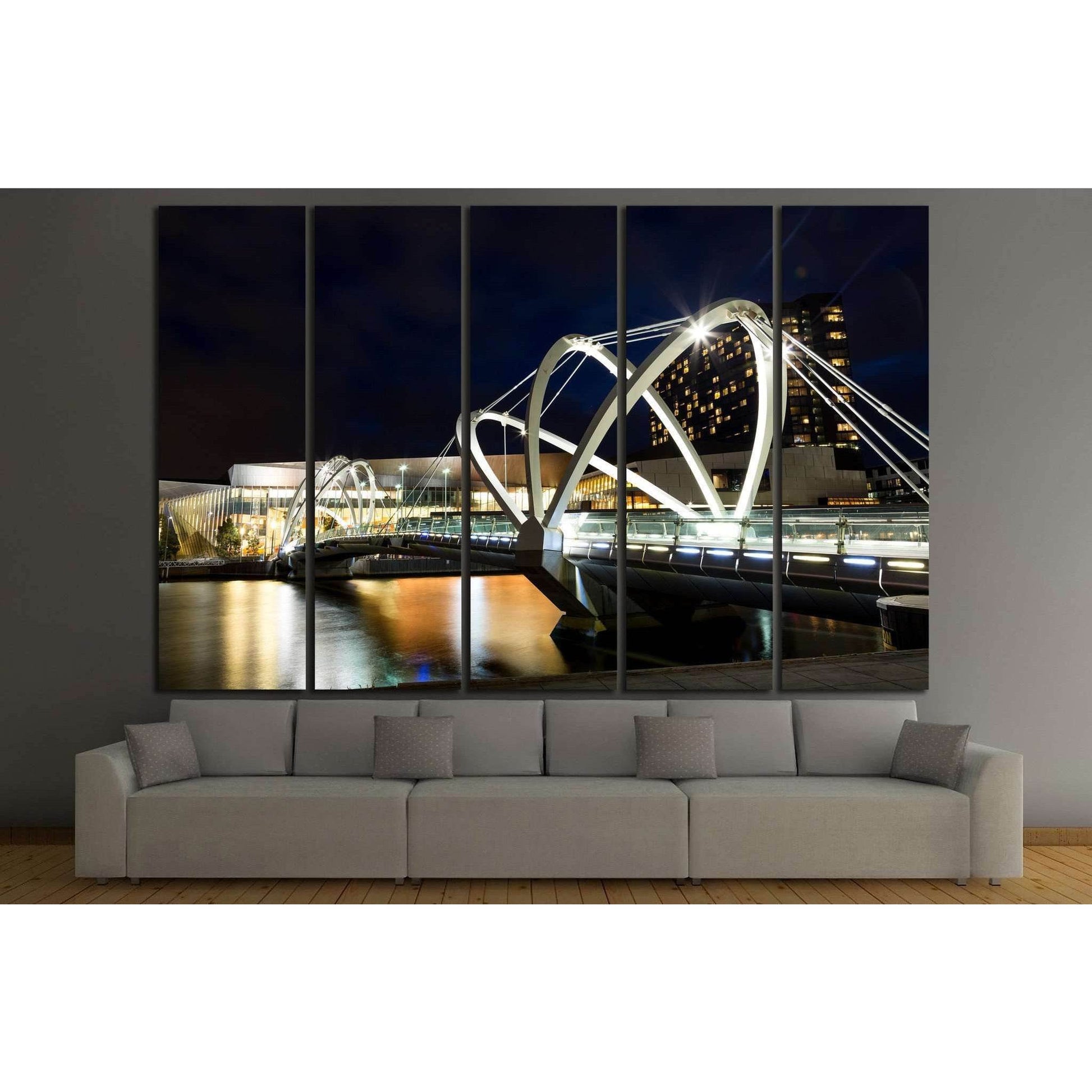 Bridge in Melbourne, Australia №818 Ready to Hang Canvas Print - Zellart Canvas Prints ALL_Products, s-818