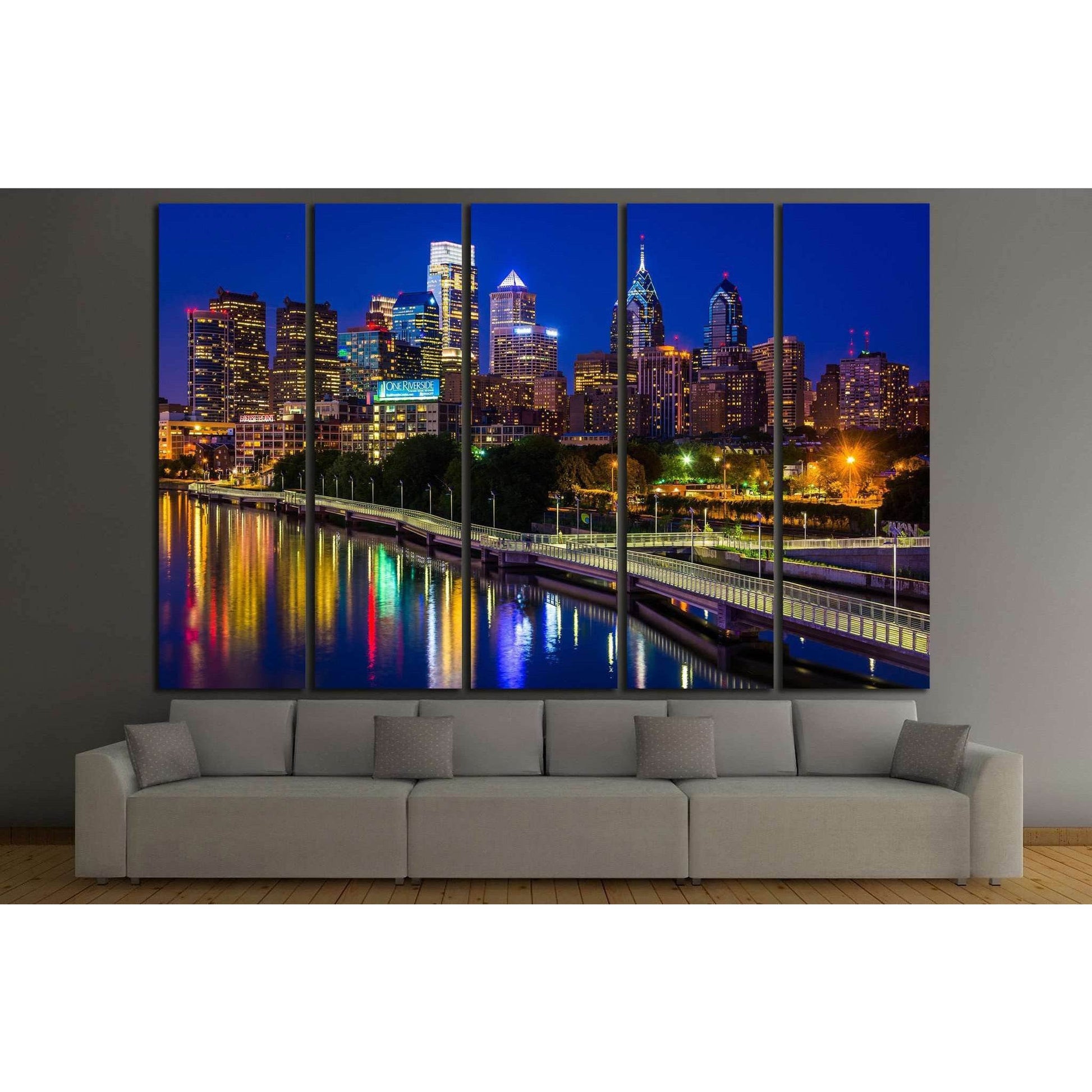 Bridge in Philadelphia, Pennsylvania №898 Ready to Hang Canvas PrintCanvas art arrives ready to hang, with hanging accessories included and no additional framing required. Every canvas print is hand-crafted, made on-demand at our workshop and expertly str