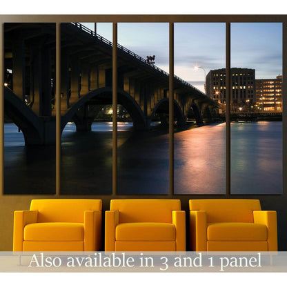 Bridge in Rockford, Illinois, USA №1748 Ready to Hang Canvas Print - Zellart Canvas Prints ALL_Products, s-1748