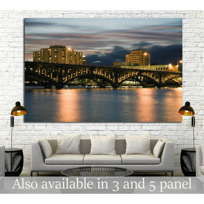Bridge in Rockford, Illinois, USA №1786 Ready to Hang Canvas PrintCanvas art arrives ready to hang, with hanging accessories included and no additional framing required. Every canvas print is hand-crafted, made on-demand at our workshop and expertly stret