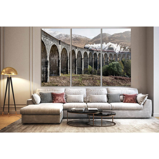Bridges Glenfinnan Viaduct №SL1106 Ready to Hang Canvas Print - Zellart Canvas Prints 0new, ALL_Products, Bridges Wall Art