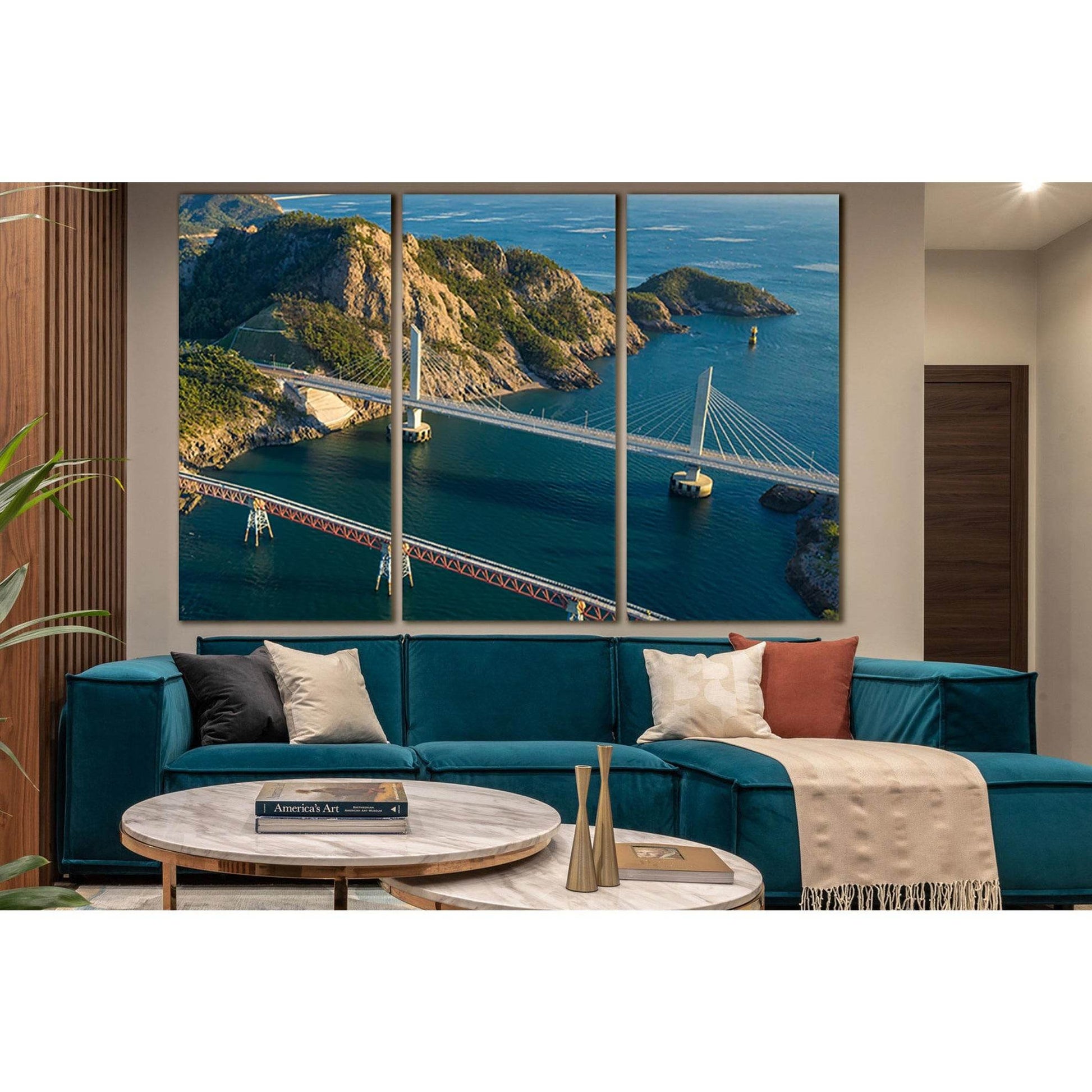Bridges In South Korea №SL1110 Ready to Hang Canvas Print - Zellart Canvas Prints 0new, ALL_Products, Bridges Wall Art