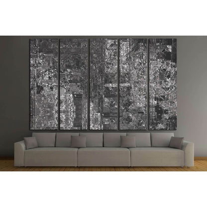 Bright abstract mosaic grey background with gloss №3229 Ready to Hang Canvas Print - Zellart Canvas Prints ALL_Products, s-3229