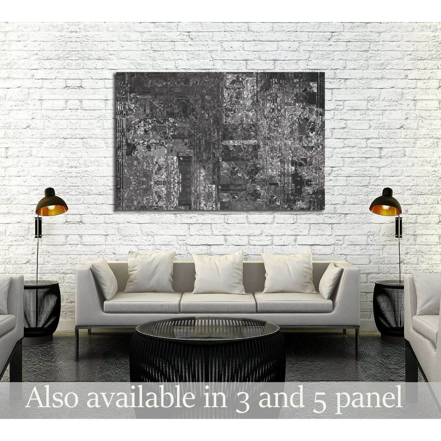 Bright abstract mosaic grey background with gloss №3229 Ready to Hang Canvas PrintCanvas art arrives ready to hang, with hanging accessories included and no additional framing required. Every canvas print is hand-crafted, made on-demand at our workshop an