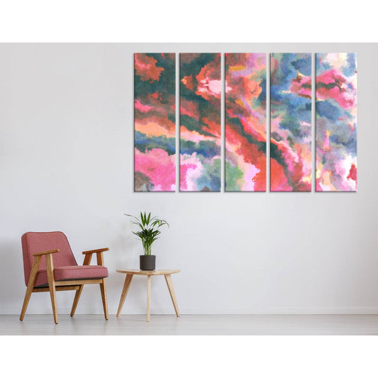 Bright Pink Abstract №04340 Ready to Hang Canvas Print - Zellart Canvas Prints ALL_Products