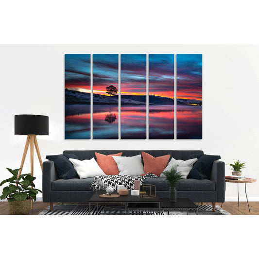 Bright sunset №D2024 Ready to Hang Canvas Print - Zellart Canvas Prints 0new, ALL_Products, Sunrise & sunset wall art
