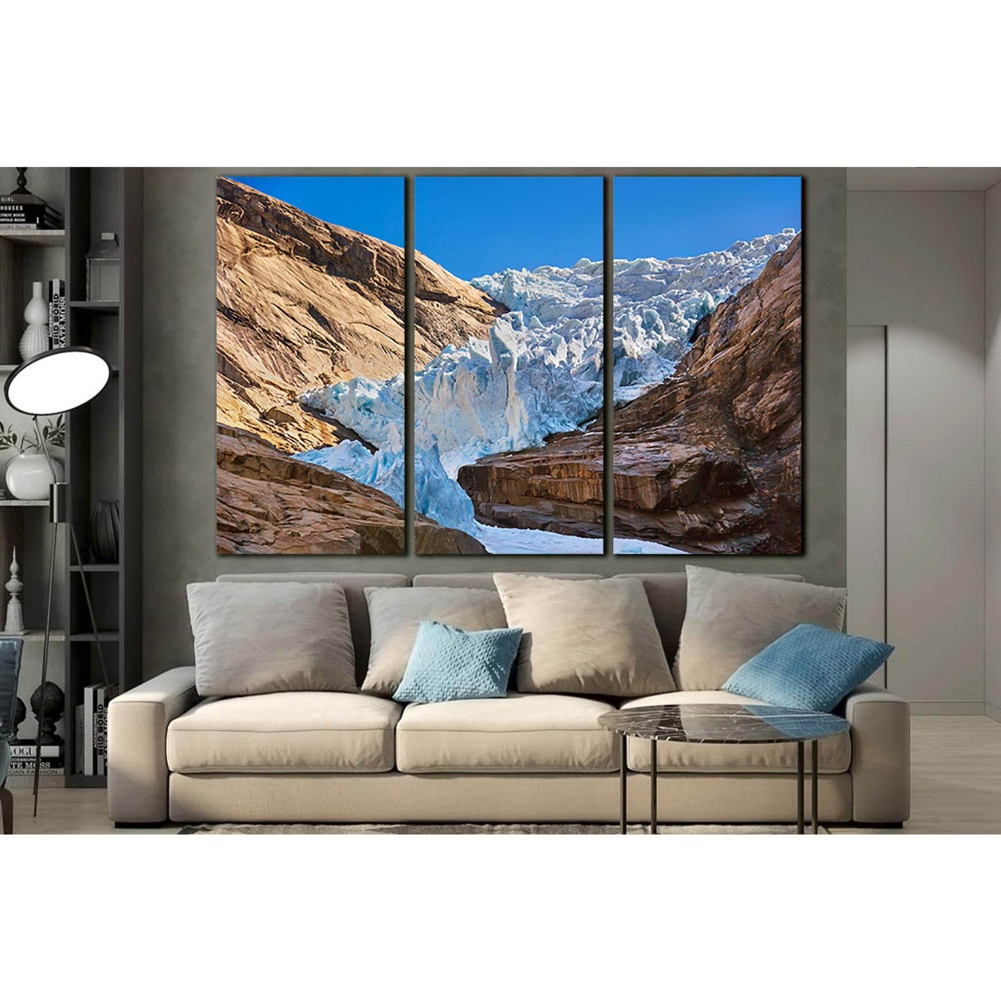 Briksdal Glacier Norway №SL1353 Ready to Hang Canvas Print - Zellart Canvas Prints 0new, ALL_Products, Glacials