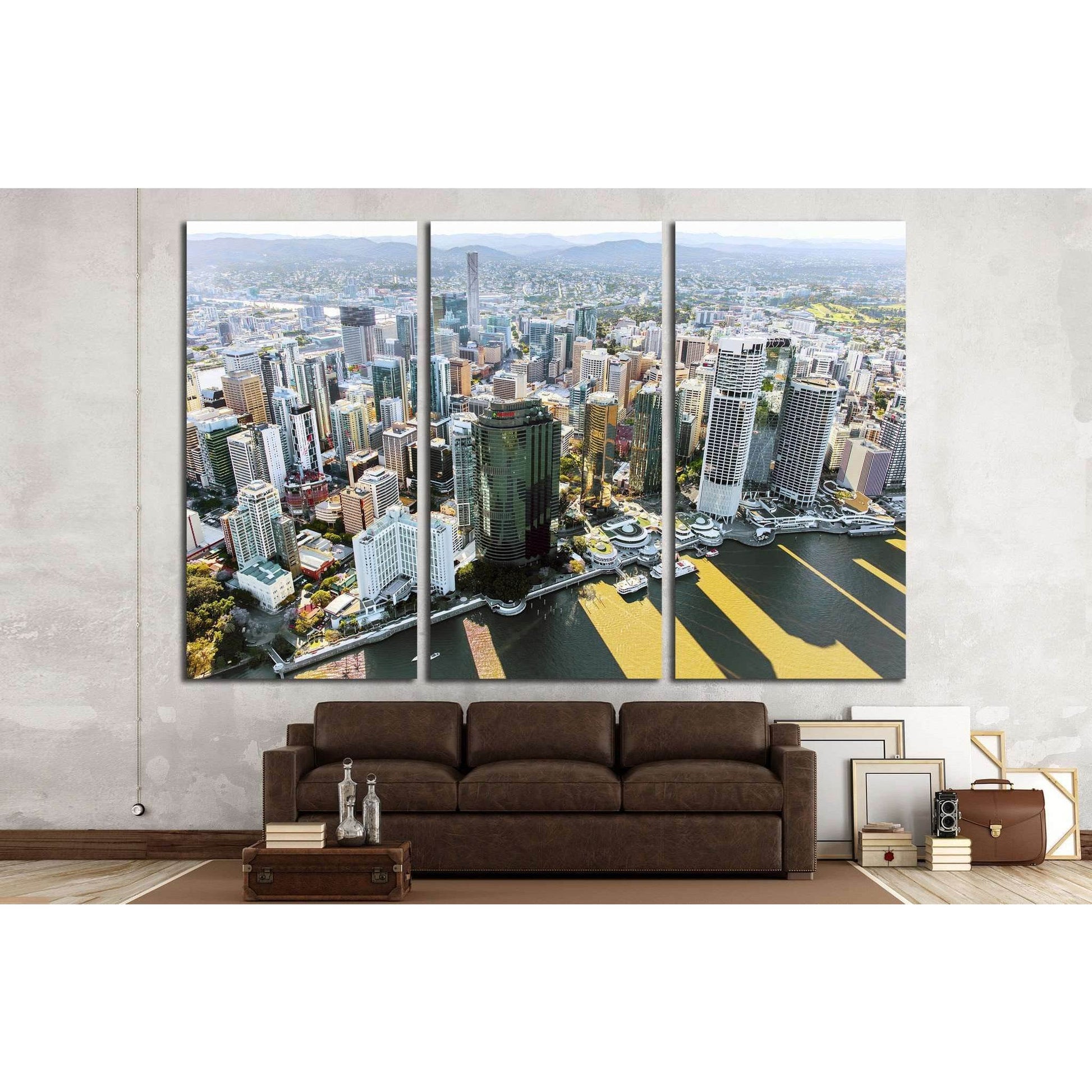 BRISBANE, AUSTRALIA №1734 Ready to Hang Canvas Print - Zellart Canvas Prints ALL_Products, s-1734