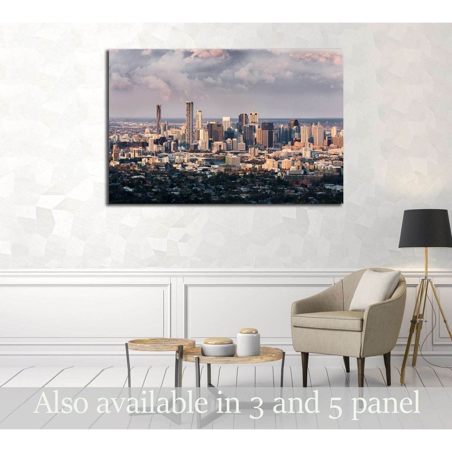 Brisbane City Landscape №2986 Ready to Hang Canvas Print - Zellart Canvas Prints ALL_Products, s-2986