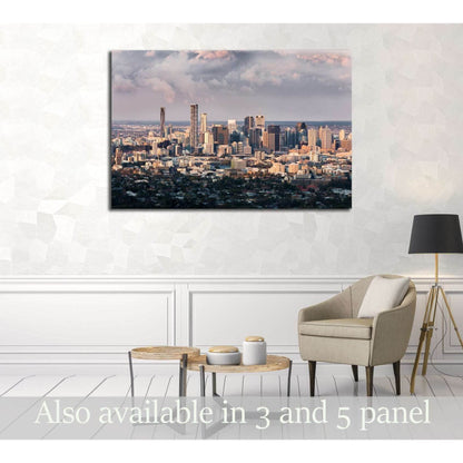 Brisbane City Landscape №2986 Ready to Hang Canvas Print - Zellart Canvas Prints ALL_Products, s-2986