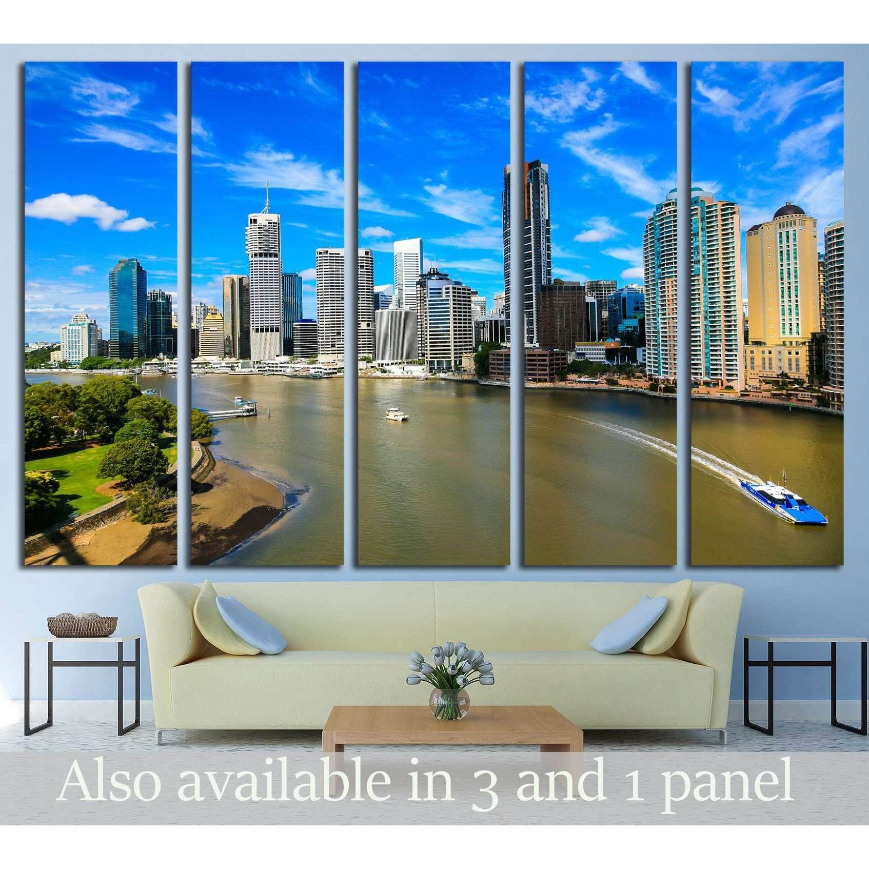 Brisbane River and City №3008 Ready to Hang Canvas PrintCanvas art arrives ready to hang, with hanging accessories included and no additional framing required. Every canvas print is hand-crafted, made on-demand at our workshop and expertly stretched aroun