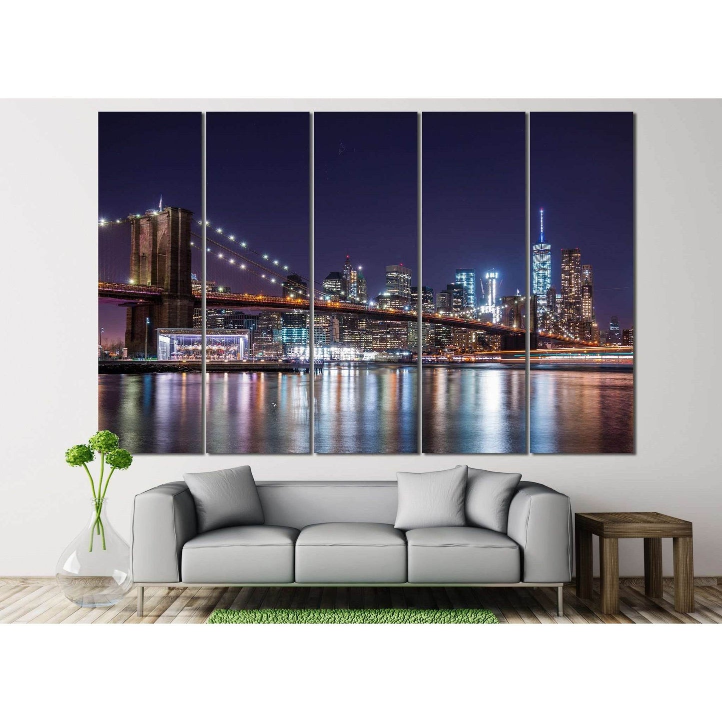 Brooklyn Bridge №120 Ready to Hang Canvas Print - Zellart Canvas Prints 0_NY_ART, ALL_Products, wd-120