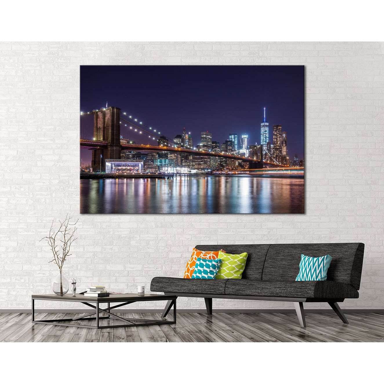 Brooklyn Bridge №120 Ready to Hang Canvas Print - Zellart Canvas Prints 0_NY_ART, ALL_Products, wd-120