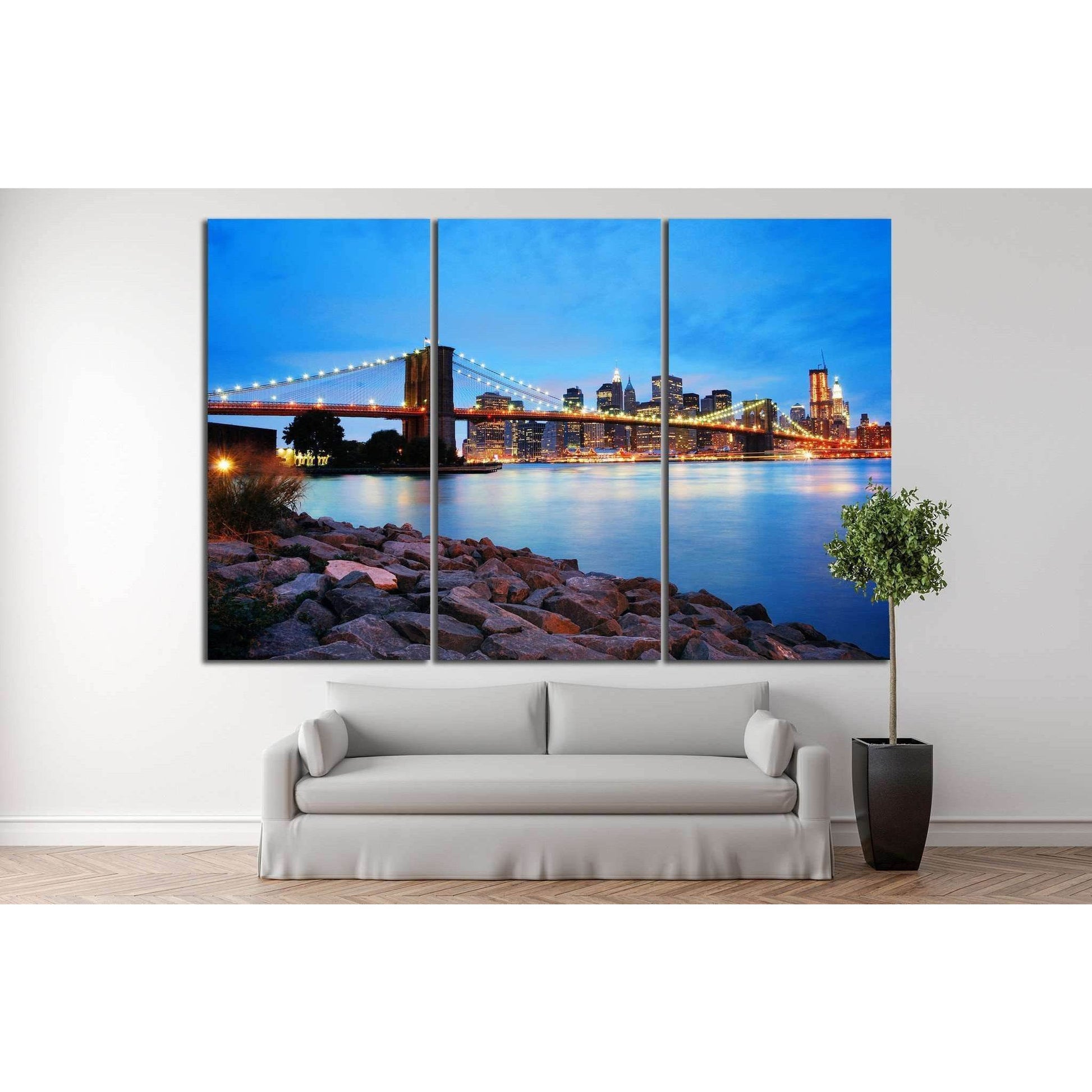 Brooklyn Bridge №760 Ready to Hang Canvas Print - Zellart Canvas Prints 0_NY_ART, ALL_Products, s-760
