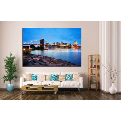 Brooklyn Bridge №760 Ready to Hang Canvas Print - Zellart Canvas Prints 0_NY_ART, ALL_Products, s-760