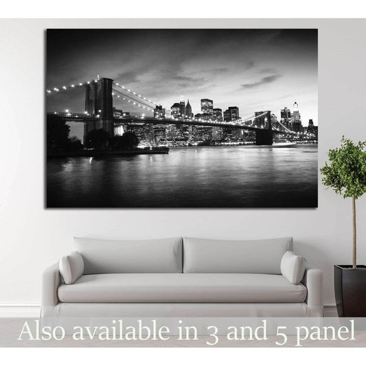 Brooklyn Bridge №775 Ready to Hang Canvas Print - Zellart Canvas Prints 0_NY_ART, ALL_Products, s-775