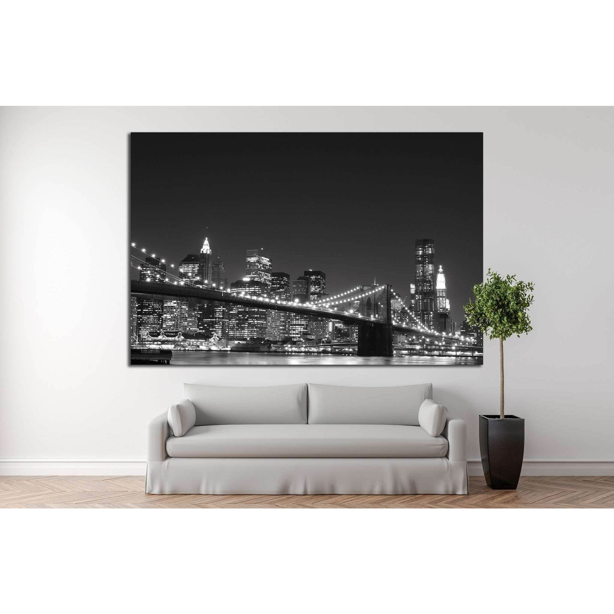 Brooklyn Bridge and Manhattan Skyline №762 Ready to Hang Canvas Print